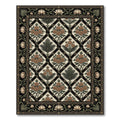 Traditional Tan Rose Garden Medallion Rug