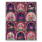 Archival Floral Lavender Rose Garden Rug