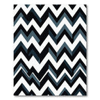 Monochromatic Geometric Zigzag Accordion Rug