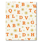 Orange Alphabet Starburst Scatter Rug