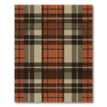 Rustic Autumn Plaid Checkered Terracotta Rug
