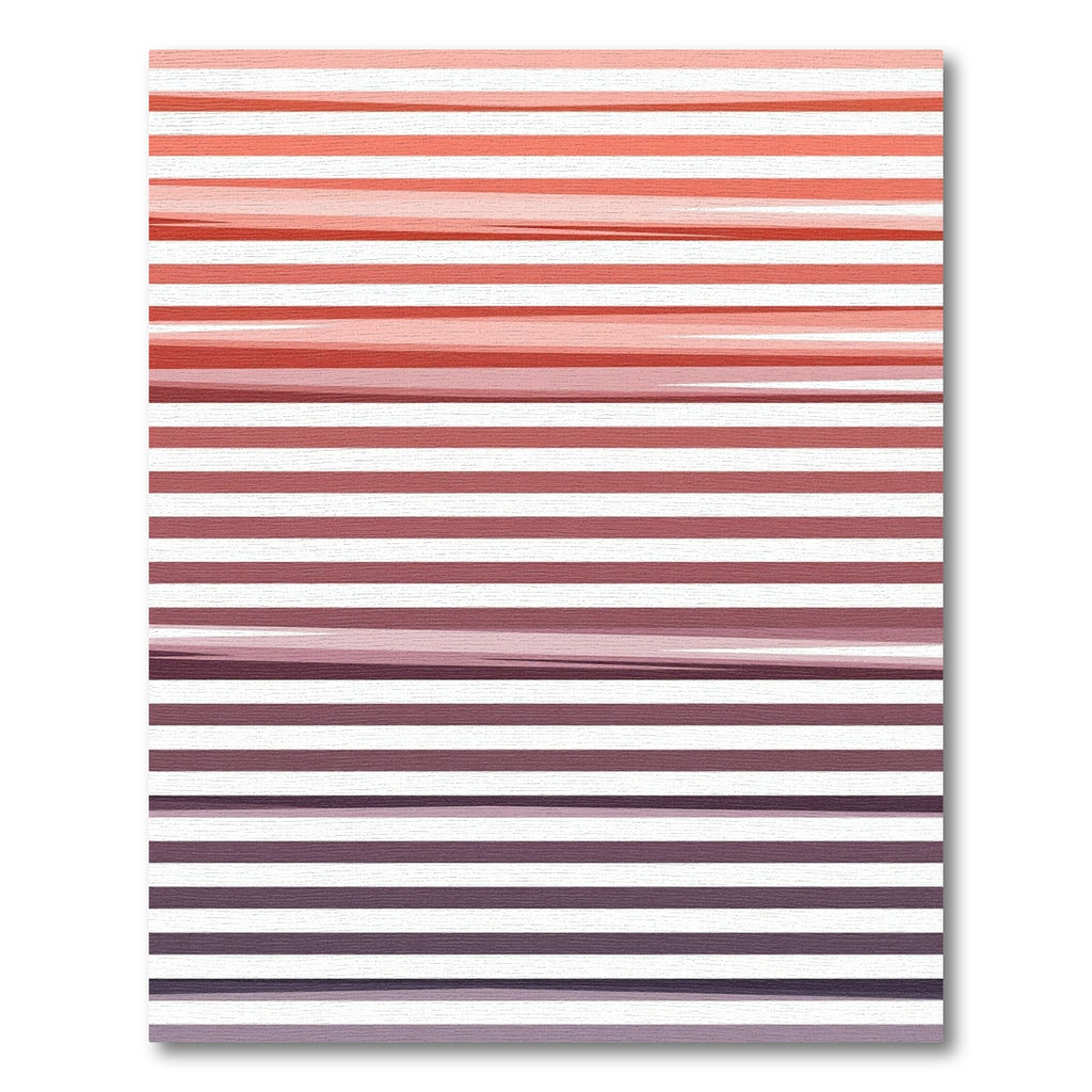 Crimson Graduated Stripe Rug