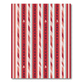 Whimsical Crimson Nautical Striped Sailboat Rug