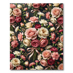Elegant Romantic Pink Floral Bouquet Rug