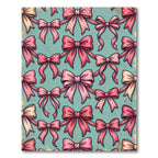 Vintage Pink Bow Ribbon Garland Rug