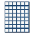 Minimalist Navy Blue Grid Square Window Rug