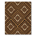 Earthy Diamond Geometric Zigzag Rug