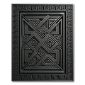 Monochrome Geometric Labyrinth Relief Rug