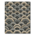 Neutral Toned Scalloped Arch Ripple Rug