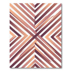 Modern Copper Geometric Angular Chevron Rug