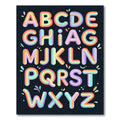 Vibrant Rainbow Alphabet Letter Art Wall Rug