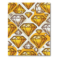 Golden Gemstone Abstract Shape Rug