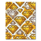 Golden Gemstone Abstract Shape Rug