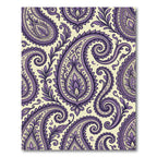 Purple Paisley Floral Scrollwork Rug
