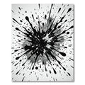 Monochromatic Abstract Black Ink Splash Rug