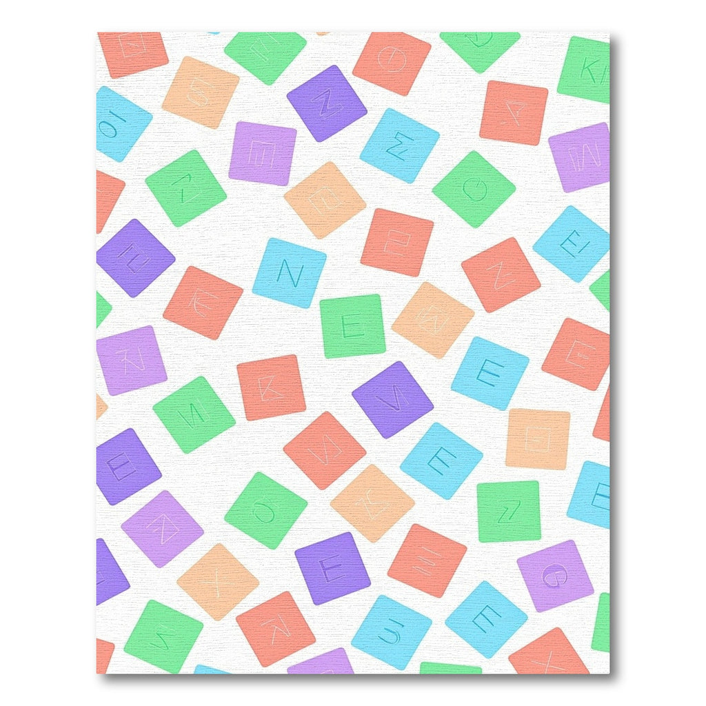 Colorful Alphabet Square Assortment Rug