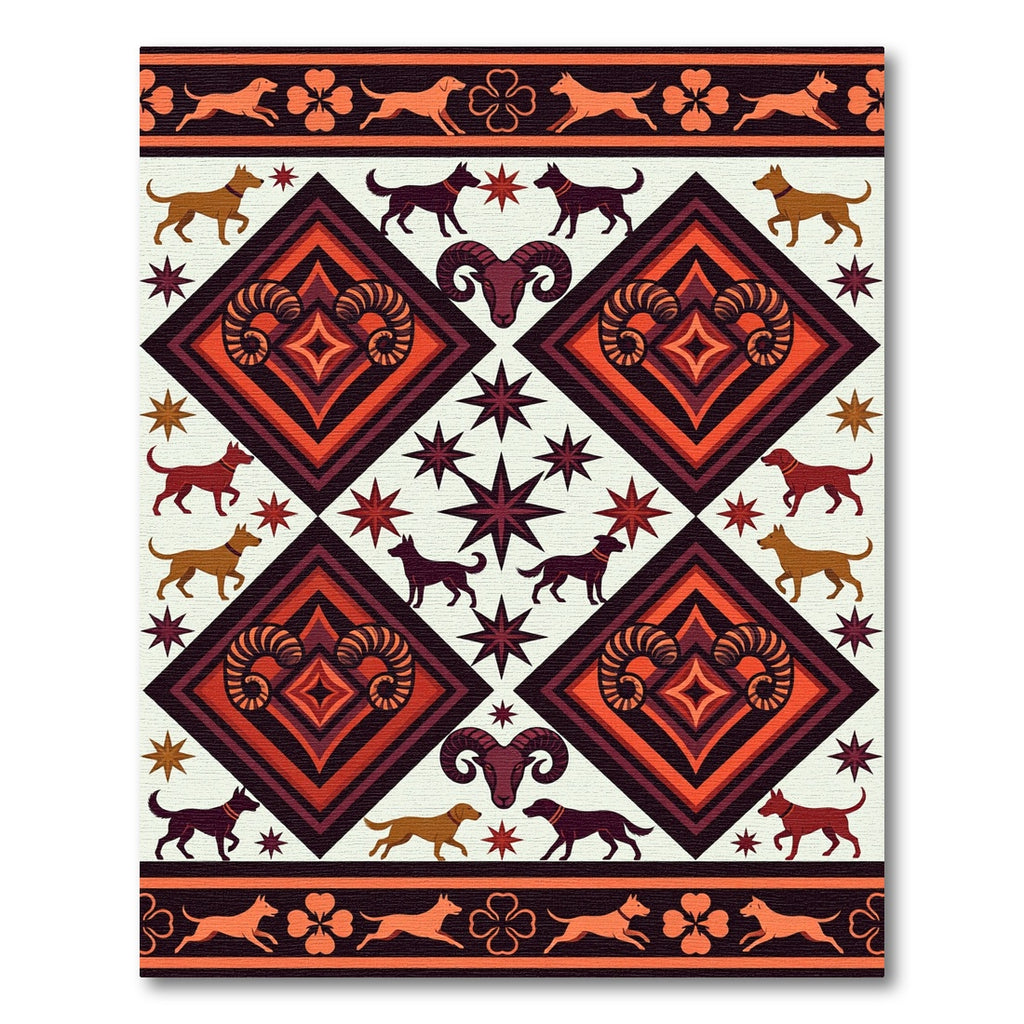 Ram and Hound Geometric Earthy Rug