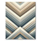 Modern Geometric Chevron Earthy Tones Rug