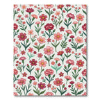 Pink Coral Carnation Floral Spray Rug