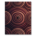 Modern Copper Concentric Circle Abstract Rug
