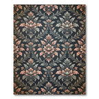 Dark Floral Damask Scrollwork Romance Rug