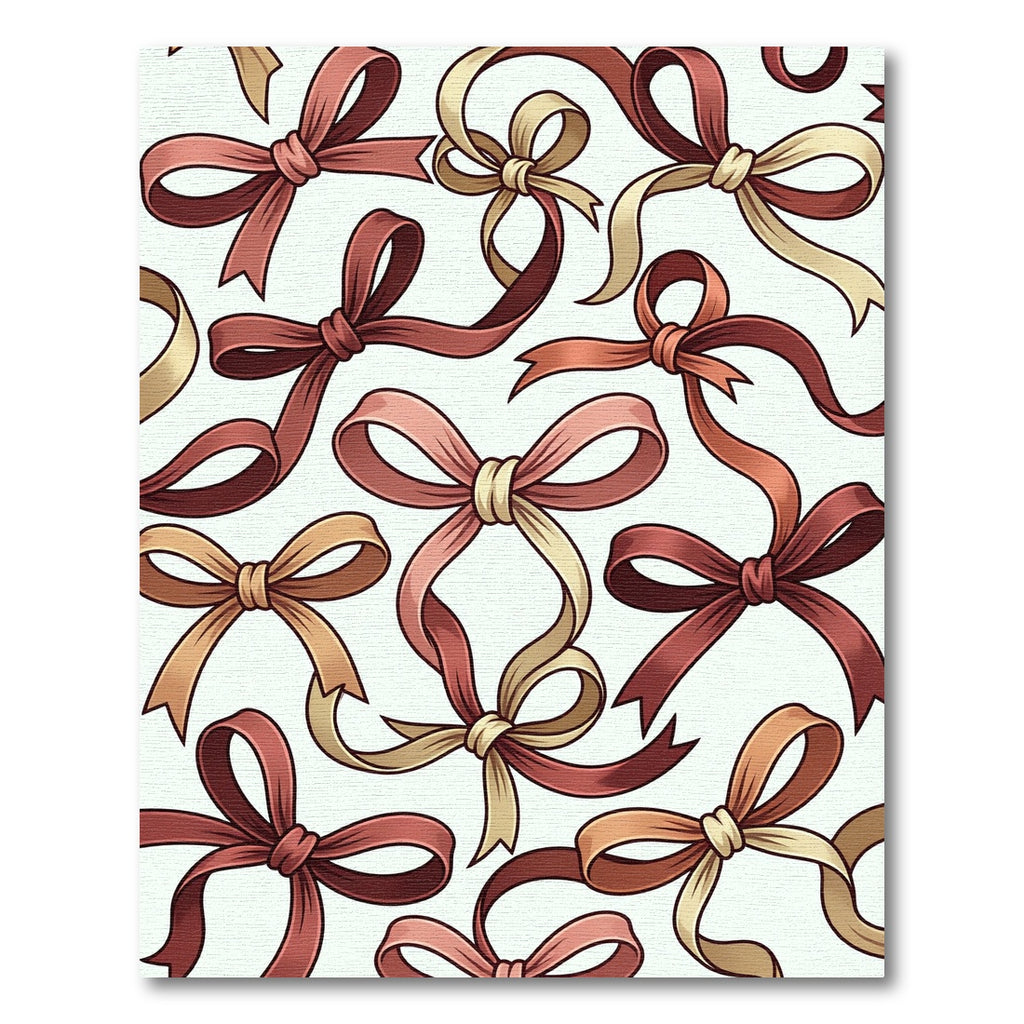Whimsical Earthy Ribbon Knot Garden Rug