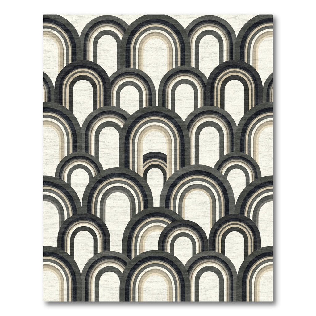 Archway Black Gray Cream Geometric Rug