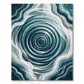 Deep Teal Swirl Abstract Flow Rug
