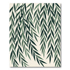 Lush Forest Green Willow Branch Rug