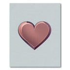 Rose Gold Shimmering Heart Outline Rug