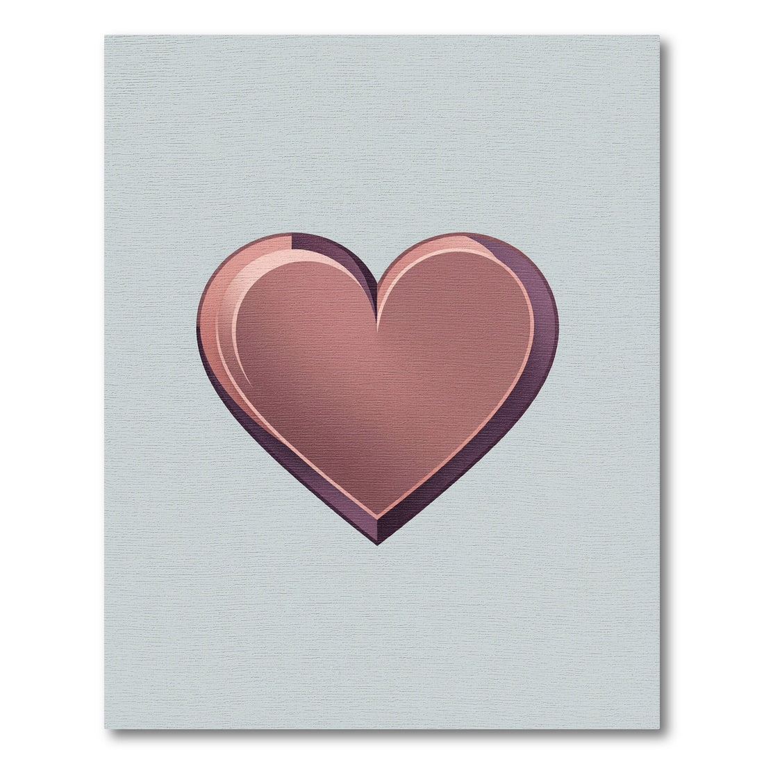 Rose Gold Shimmering Heart Outline Rug