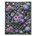 Lavender Rose Garden Lattice Rug