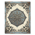 Classic Blue Floral Medallion Border Rug
