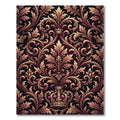 Ornate Gold Leaf Crown Scrollwork Rug