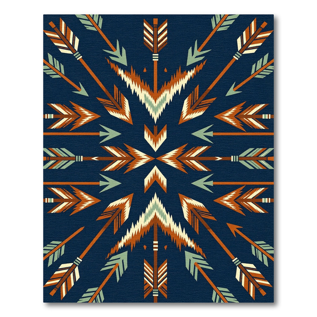 Navajo Inspired Arrow Medallion Rug