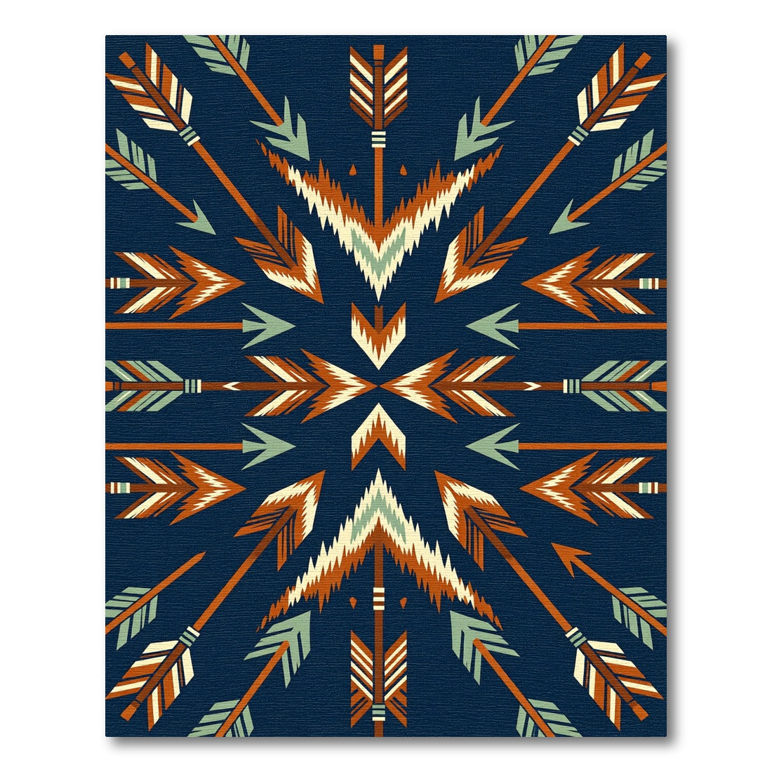 Navajo Inspired Arrow Medallion Rug