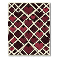 Burgundy Heart Lattice Contemporary Rug