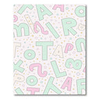 Pastel Alphabet Scatter Confetti Rug