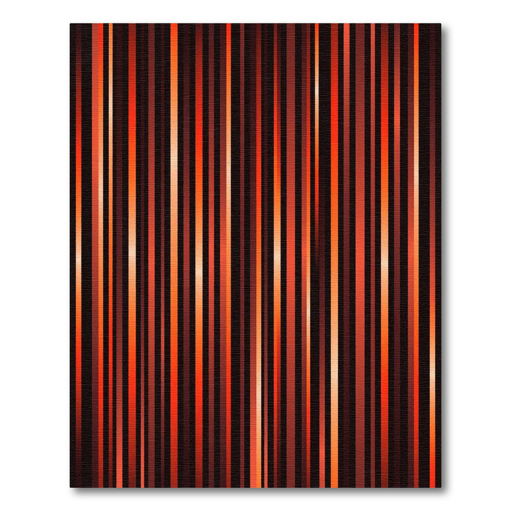 Warm Red Vertical Stripe Texture Rug