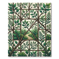Lush Green Trellis Arbor Foliage Rug