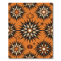 Autumnal Geometric Star and Pumpkin Rug