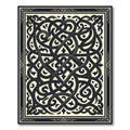 Dark Celtic Knotwork Scrollwork Ivory Rug