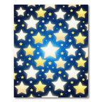 Golden Glowing Star Sky Rug