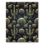 Night Sky Cactus Constellation Rug