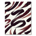 Abstract Ink Brush Stroke Crimson Rug