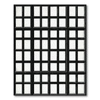 Minimalist Black and White Grid Window Rug
