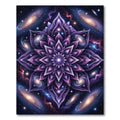 Cosmic Violet Celestial Lotus Mandala Rug