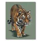 Fierce Tiger Orange Stripe Portrait Rug