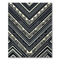 Monochromatic Chevron Geometric Black Gray Rug