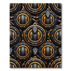 Golden Serpent Medallion Black Onyx Rug